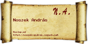 Noszek András névjegykártya
